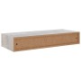 Wandregal mit Schublade 2 Stück MDF Beton grau 60x23,5x10cm von vidaXL, Regale und Regale - Ref: Foro24-330266, Preis: 92,02 ...