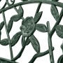 Banco de jardín de aluminio fundido verde 100 cm