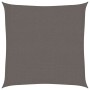 Toldo de vela cuadrado HDPE 3,6x3,6 m gris antracita