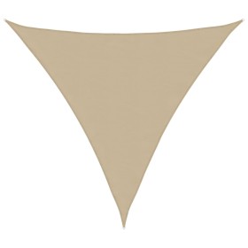 Toldo de vela triangular tela Oxford beige 3,6x3,6x3,6 m