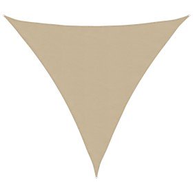 Toldo de vela triangular tela Oxford beige 3,6x3,6x3,6 m