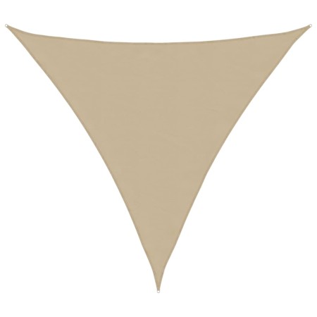 Toldo de vela triangular tela Oxford beige 3,6x3,6x3,6 m