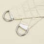 Toldo de vela cuadrado tela Oxford color crema 3,6x3,6 m
