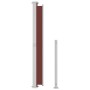 Toldo lateral retráctil para patio marrón 200x500 cm