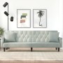 Hellgraues Samtschlafsofa mit Armlehnen von vidaXL, Sofas - Ref: Foro24-351944, Preis: 303,17 €, Rabatt: %