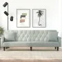 Hellgraues Samtschlafsofa mit Armlehnen von vidaXL, Sofas - Ref: Foro24-351944, Preis: 299,62 €, Rabatt: %