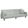 Hellgraues Samtschlafsofa mit Armlehnen von vidaXL, Sofas - Ref: Foro24-351944, Preis: 299,62 €, Rabatt: %