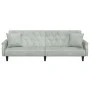 Hellgraues Samtschlafsofa mit Armlehnen von vidaXL, Sofas - Ref: Foro24-351944, Preis: 299,62 €, Rabatt: %