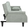 Hellgraues Samtschlafsofa mit Armlehnen von vidaXL, Sofas - Ref: Foro24-351944, Preis: 303,17 €, Rabatt: %