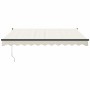 Toldo retráctil aluminio y tela color crema 3x2,5 m