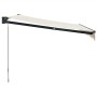 Toldo retráctil aluminio y tela color crema 3x2,5 m