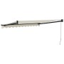 Toldo retráctil aluminio y tela color crema 3x2,5 m