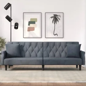 Dark gray velvet sofa bed with armrests by vidaXL, Sofas - Ref: Foro24-351945, Price: 311,22 €, Discount: %