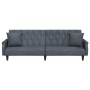 Schlafsofa aus dunkelgrauem Samt mit Armlehnen von vidaXL, Sofas - Ref: Foro24-351945, Preis: 320,70 €, Rabatt: %