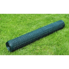 Alambrada galvanizada con revestimiento de PVC verde 25x0,5 m