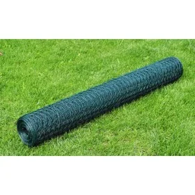 Galvanized fence with green PVC coating 25x0.5 m by vidaXL, fence panels - Ref: Foro24-140404, Price: 24,60 €, Discount: %