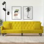 Yellow velvet sofa bed with armrests by vidaXL, Sofas - Ref: Foro24-351949, Price: 288,44 €, Discount: %