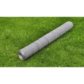 Silver galvanized steel wire mesh 25x0.5 m by vidaXL, fence panels - Ref: Foro24-140415, Price: 27,21 €, Discount: %