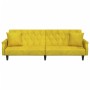 Yellow velvet sofa bed with armrests by vidaXL, Sofas - Ref: Foro24-351949, Price: 288,44 €, Discount: %