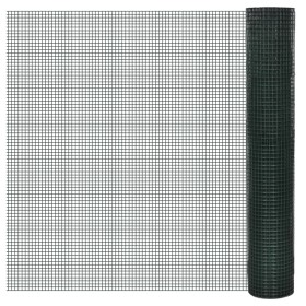 Alambrada galvanizada con revestimiento de PVC verde 25x1 m de vidaXL, Paneles de vallas - Ref: Foro24-140437, Precio: 58,61 ...
