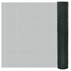 Alambrada gallinero galvanizada recubrimiento PVC verde 25x1 m by vidaXL, fence panels - Ref: Foro24-140439, Price: 62,34 €, ...