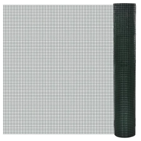 Drahtgeflecht Hühnerstall verzinkt mit grünem PVC-Beschichtung 25x1 m von vidaXL, Zaunpaneele - Ref: Foro24-140439, Preis: 61...