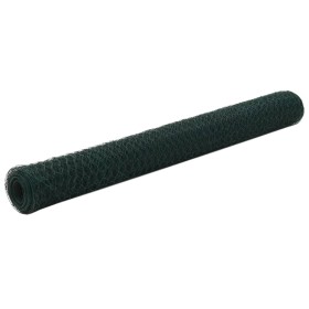 Alambrada de gallinero acero revestimiento PVC verde 25x1,2 m de vidaXL, Paneles de vallas - Ref: Foro24-143263, Precio: 37,5...