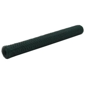 Green PVC coated steel chicken coop wire 25x1.2 m by vidaXL, fence panels - Ref: Foro24-143263, Price: 36,77 €, Discount: %