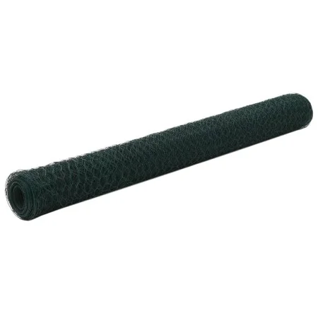 Grüner PVC-beschichteter Hühnerstalldraht aus Stahl, 25 x 1,2 m von vidaXL, Zaunpaneele - Ref: Foro24-143263, Preis: 36,77 €,...