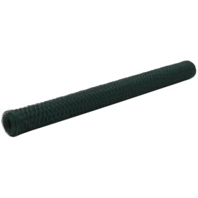 Grüner PVC-beschichteter Hühnerstalldraht aus Stahl, 25 x 1,5 m von vidaXL, Zaunpaneele - Ref: Foro24-143267, Preis: 54,86 €,...