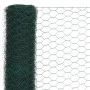 Alambrada de gallinero acero revestimiento PVC verde 25x1,5 m by vidaXL, fence panels - Ref: Foro24-143270, Price: 54,23 €, D...