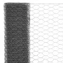 Alambrada de gallinero acero revestimiento PVC gris 25x0,5 m by vidaXL, fence panels - Ref: Foro24-143272, Price: 25,66 €, Di...