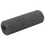 Steel chicken wire with gray PVC coating 25x0.5 m by vidaXL, fence panels - Ref: Foro24-143274, Price: 21,57 €, Discount: %