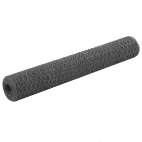 Maschendraht aus Stahl mit grauer PVC-Beschichtung, 25 x 1 m von vidaXL, Zaunpaneele - Ref: Foro24-143280, Preis: 37,99 €, Ra...