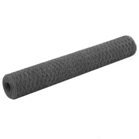Maschendraht aus Stahl mit grauer PVC-Beschichtung, 25 x 1 m von vidaXL, Zaunpaneele - Ref: Foro24-143280, Preis: 37,36 €, Ra...