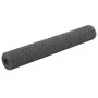 Steel chicken wire with gray PVC coating 25x1 m by vidaXL, fence panels - Ref: Foro24-143281, Price: 31,10 €, Discount: %