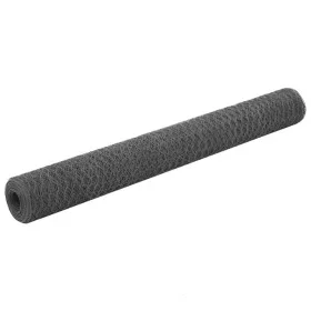 Hühnerdraht aus Stahl mit grauer PVC-Beschichtung, 25 x 1,2 m von vidaXL, Zaunpaneele - Ref: Foro24-143290, Preis: 39,03 €, R...