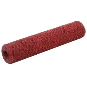 Hühnerdraht aus Stahl mit roter PVC-Beschichtung, 25 x 0,75 m von vidaXL, Zaunpaneele - Ref: Foro24-143303, Preis: 32,52 €, R...