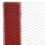 Hühnerdraht aus Stahl mit roter PVC-Beschichtung, 25 x 0,75 m von vidaXL, Zaunpaneele - Ref: Foro24-143303, Preis: 32,52 €, R...