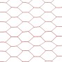 Hühnerdraht aus Stahl mit roter PVC-Beschichtung, 25 x 1 m von vidaXL, Zaunpaneele - Ref: Foro24-143305, Preis: 40,21 €, Raba...