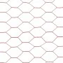 Steel chicken wire with red PVC coating 25x1 m by vidaXL, fence panels - Ref: Foro24-143305, Price: 39,30 €, Discount: %