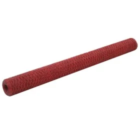 Hühnerstalldraht aus Stahl mit roter PVC-Beschichtung, 25 x 1,5 m von vidaXL, Zaunpaneele - Ref: Foro24-143315, Preis: 55,20 ...