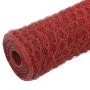 Steel chicken wire with red PVC coating 25x1.5 m by vidaXL, fence panels - Ref: Foro24-143315, Price: 55,18 €, Discount: %
