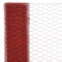 Hühnerstalldraht aus Stahl mit roter PVC-Beschichtung, 25 x 1,5 m von vidaXL, Zaunpaneele - Ref: Foro24-143315, Preis: 56,29 ...