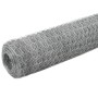 Alambrada de gallinero acero galvanizado plateado 25x1,5m de vidaXL, Paneles de vallas - Ref: Foro24-143321, Precio: 57,34 €,...