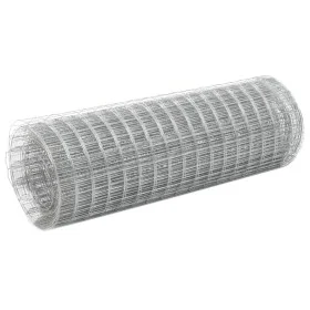 10x0.5m silver galvanized steel wire mesh by vidaXL, fence panels - Ref: Foro24-143609, Price: 22,59 €, Discount: %