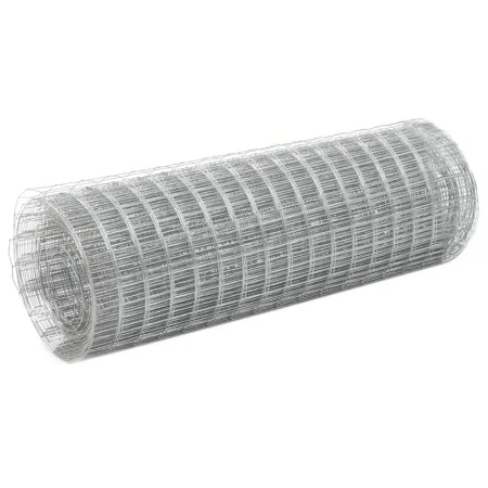 Silberverzinktes Stahldrahtgeflecht 10 x 0,5 m von vidaXL, Zaunpaneele - Ref: Foro24-143609, Preis: 22,59 €, Rabatt: %