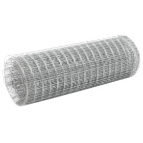 Silberverzinktes Stahldrahtgeflecht 10 x 0,5 m von vidaXL, Zaunpaneele - Ref: Foro24-143612, Preis: 22,39 €, Rabatt: %