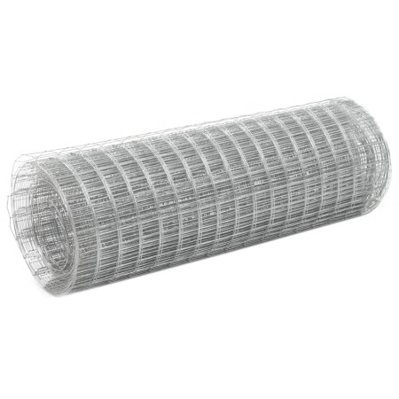 Silberverzinktes Stahldrahtgeflecht 10 x 0,5 m von vidaXL, Zaunpaneele - Ref: Foro24-143612, Preis: 22,39 €, Rabatt: %