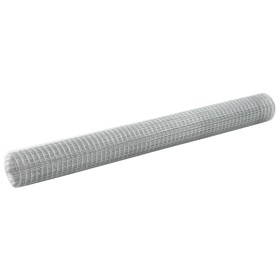 Galvanized steel wire mesh, silver, 10x1.5 meters. by vidaXL, fence panels - Ref: Foro24-143615, Price: 44,32 €, Discount: %
